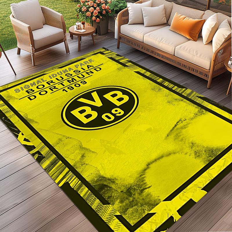 Borussia Dortmund Print Rug, Washable Floor Carpet, For Entryway Dorm Laundry Room Office Study, Home Decor Birthday Christmas Gift