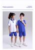 Shenzhen School Uniform Summer Sports Set: Combed Cotton Short Sleeve & Long Pants for Boys & Girls