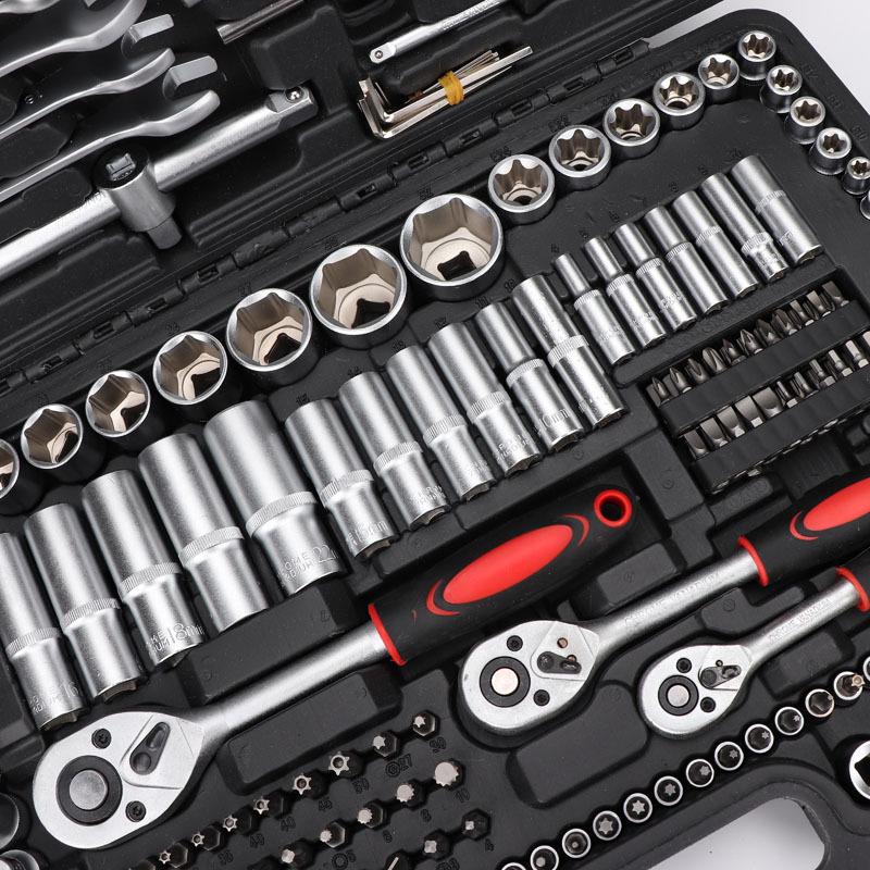 216-Piece Automotive Repair Ratchet Wrench and Socket Tool Kit