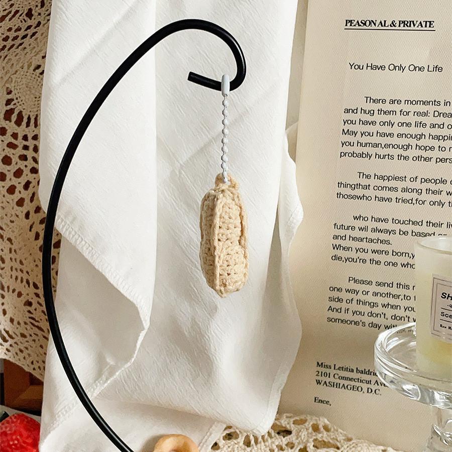 Persimmon Creative Peanut Flower Strawberry Knitted Pendant For Bag Decoration