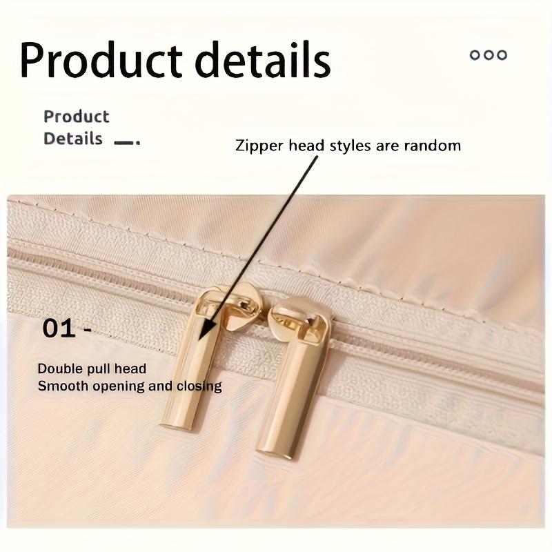 Vacuum Compression Storage Bag - Space-Saving Nylon Organizer with Zipper Closure for Clothes, Pillows & Kitchen Essentials, No Electricity Needed