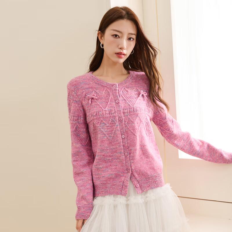 

Sancai Женский зимний вязаный кардиган большого размера со сладким бантом L 165/92B