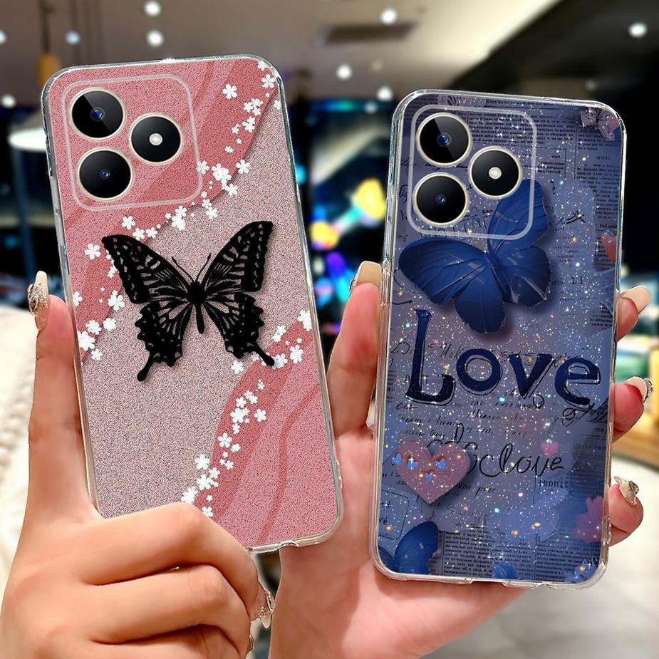 Für Realme Note 50 Hülle RMX3834 Niedliche Katze Bemalte Abdeckung Klare Silikon Weiche TPU Handyhülle Für Realme Note 50 Note50 Fundas Coque