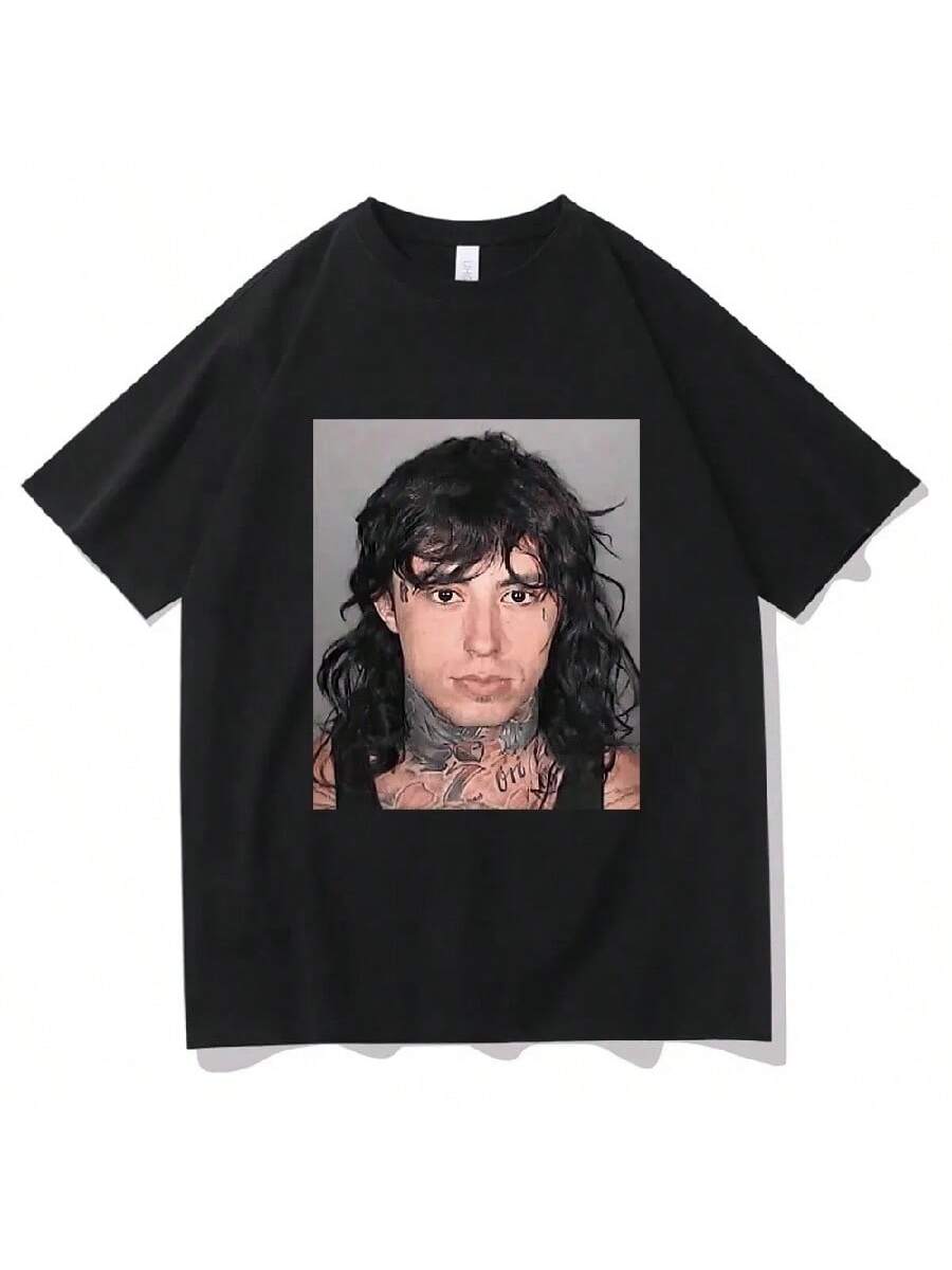 

Футболка с фотографией Ронни Радке для мужчин и женщин, модная уличная одежда, летняя, из чистого хлопка, с коротким рукавом, унисекс, винтажная, оверсайз XXXXXL чёрный