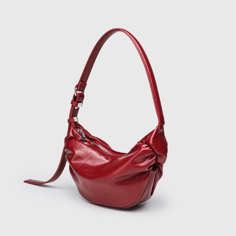 ZR New Fashionable Elegant Shoulder Bag Cross-body Bag. Women s Vintage Oil Wax Leather Underarm Hot Fashion. Niche.