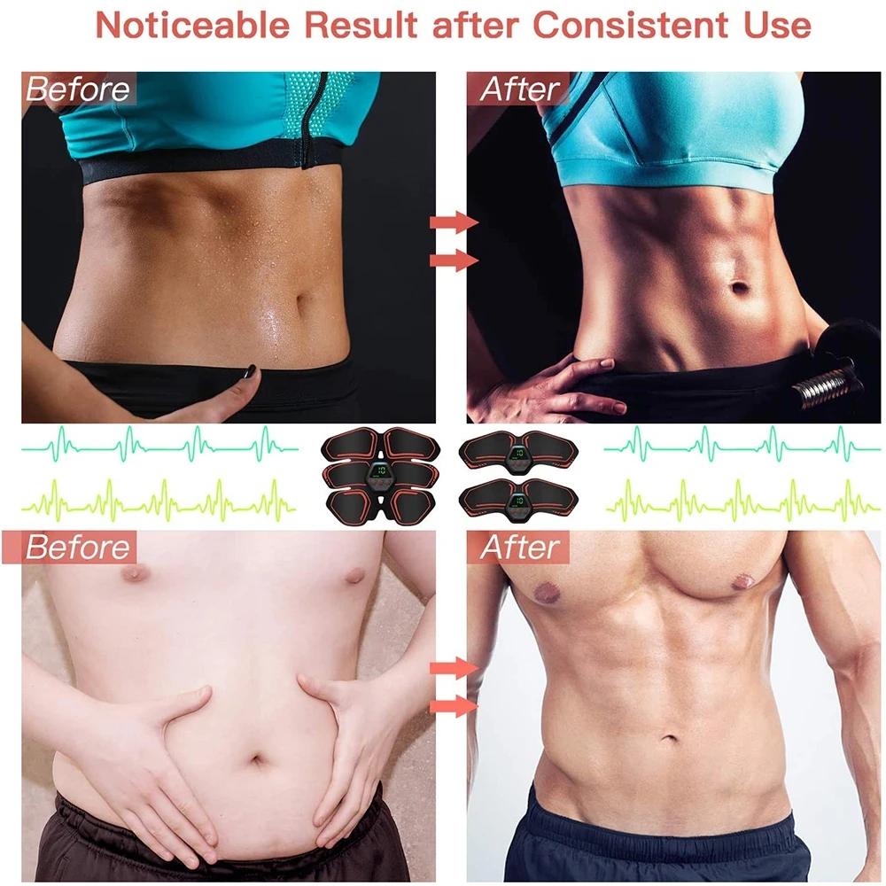 EMS Muskelstimulator Bauch Hüfttrainer Toner USB Bauchmuskeln Fitness Trainingsgerät Maschine Heim-Fitnessstudio Gewichtsverlust Körperformung