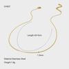 Simple Electroplated 18K Gold Stainless Steel Basic Necklace Color Retention Waterproof DIY Versatile Chain Accessories