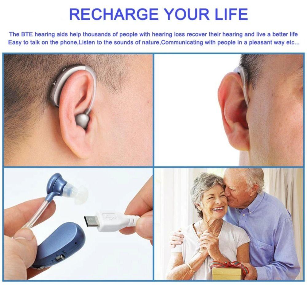Adjustable Tone Sound Amplifier Mini Size Wireless Ear Aids Digital Hearing Aid  For Deaf Elderly