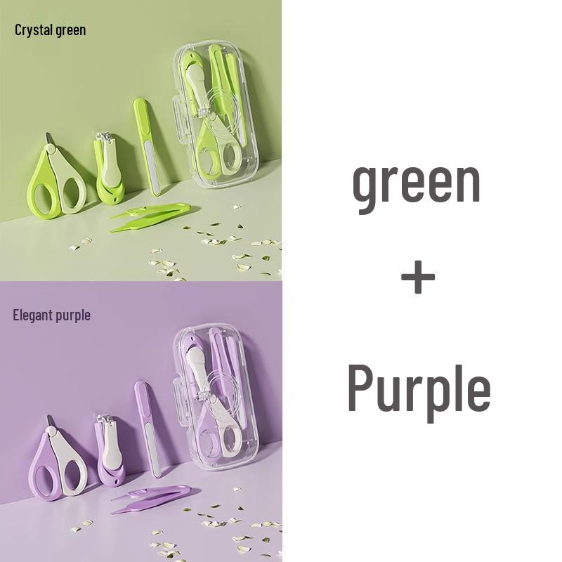 Safe Baby Nail Clipper Set: Anti-Pinch Scissors & File for Newborns and Young Children