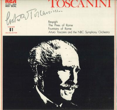 LP Record ARTURO TOSCANINI - Respighi Symphonic Poem Pines Of Ro AT1061 RCA Japan Classical Used