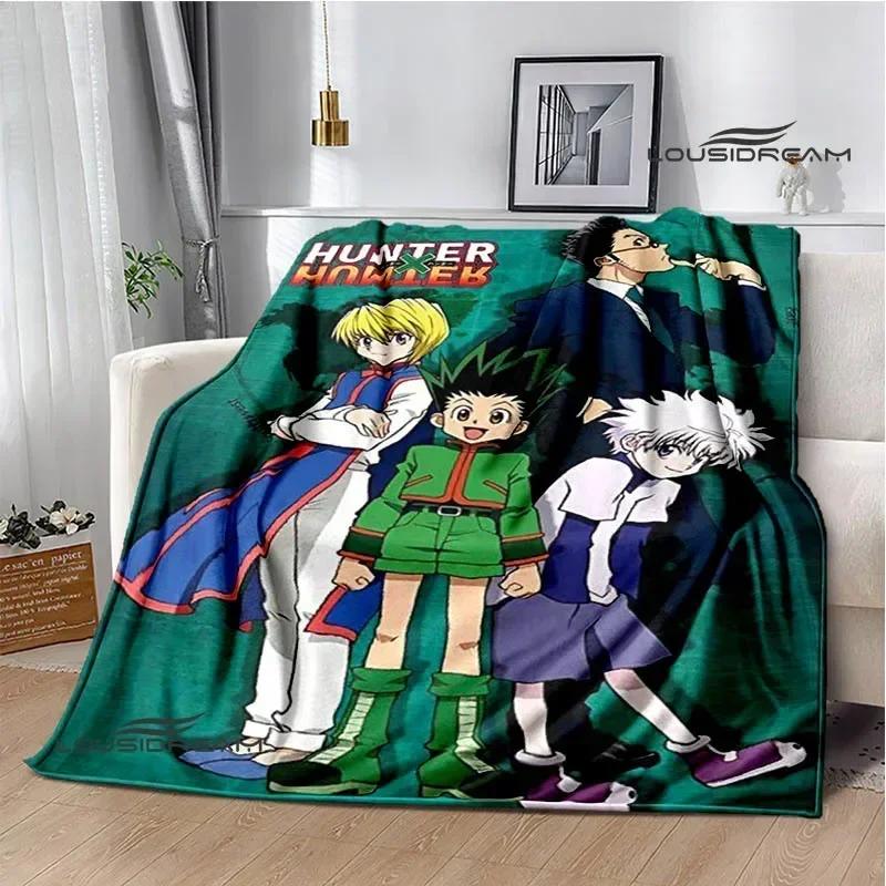 HUNTER×HUNTER Cartoon Printed blankets Picnic blanket Flange Warm blanket Home travel blankets bed linings birthday gift