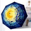 1pc Cosmic Swirl Automatic Umbrella - Automatic Opening And Closing, Sturdy Iron Frame, Portable Folding Design Yy251018192
