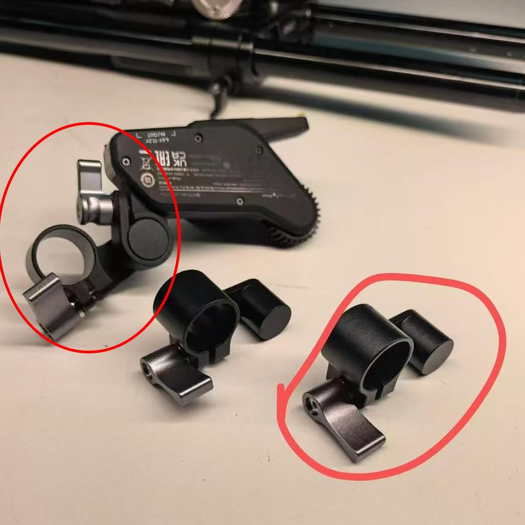 HangTon Rod Clamp Mount 15mm To 19mm Adapter Converter for DJI Focus Pro Motor 19mm Rod Black Bracket, Mount,