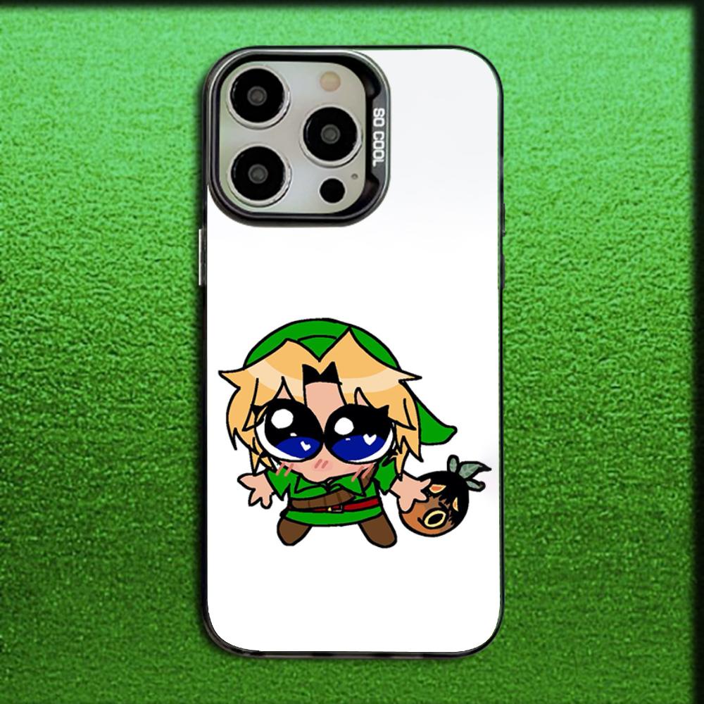 

The Legend of Z-Zelda Phone Case For iPhone 16,15,14,13,12,11,Mini,Pro,MAX Gray Matte Silicone Black Cover iPhone12