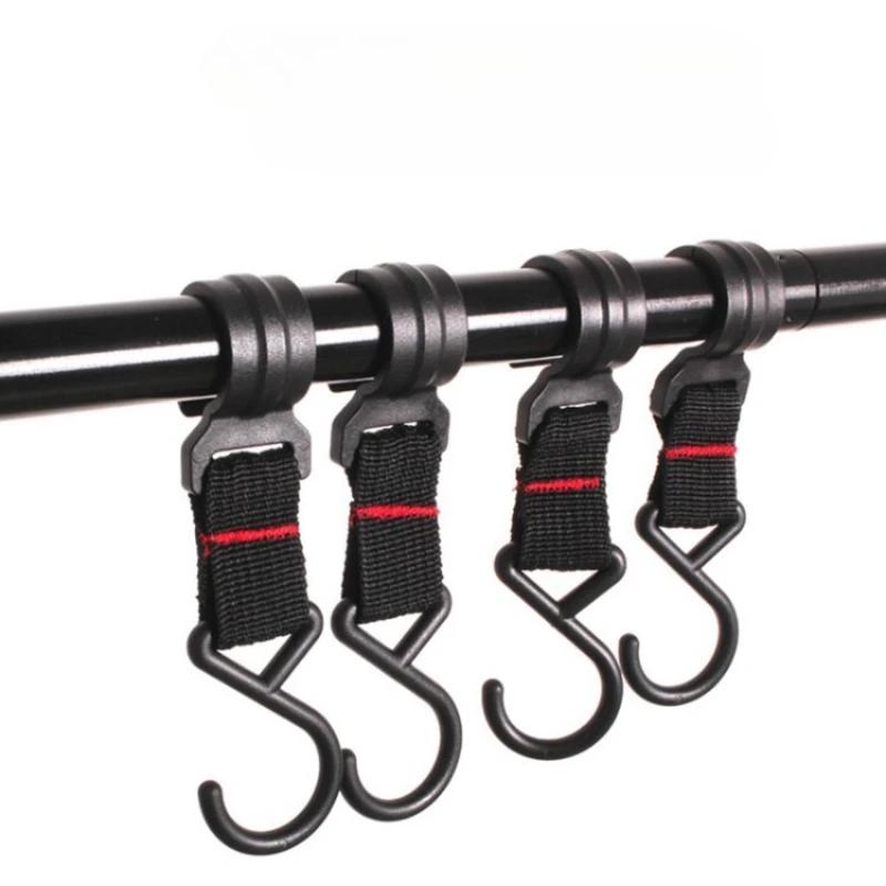 Outdoor Aluminum Alloy Portable Camping Rack Folding Ultralight Camping Tripod Travel Sundries Hanger