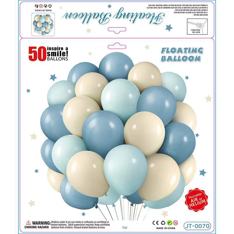 50-teiliges mattes Ballon-Set zur Geburtstagsfeier-Dekoration