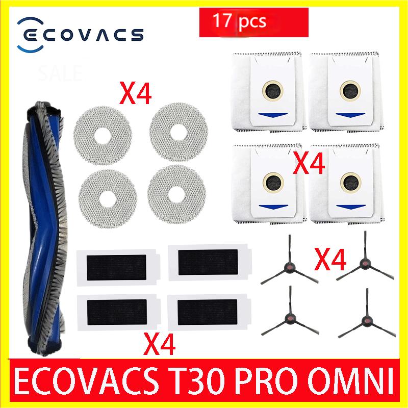 ECOVACS T30 PRO OMNI / T30S PRO / YEEDI M12 Pro+ Robot Vaccum Replacement Parts Dust Bag Main Side Brush Filter Mop Accessories