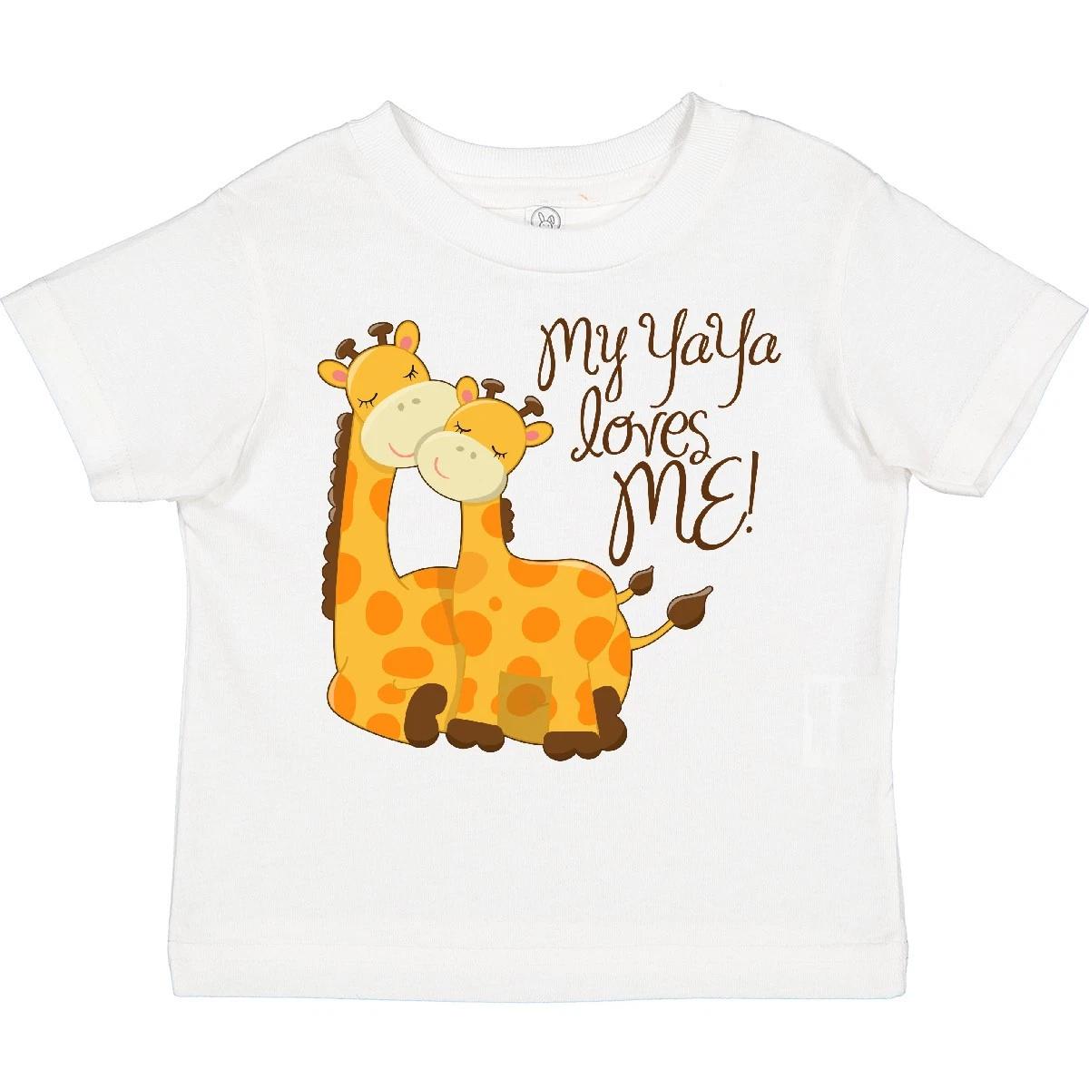 Inktastic My Yaya Loves Me! Toddler T-Shirt Grandma Giraffe Loved By Gift Child 110