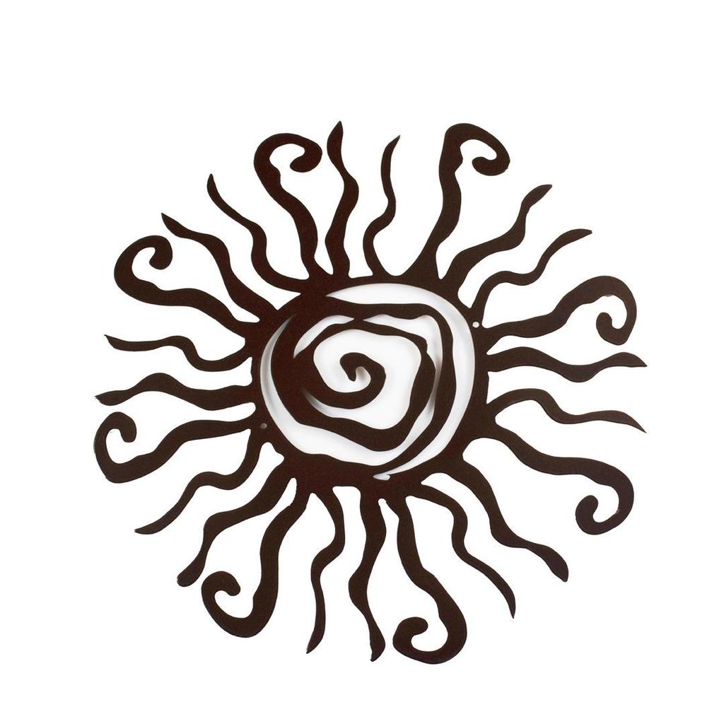 Quirky Sun Wrought Iron Ornament: Creative Home Courtyard Wall Hanging Decoration.