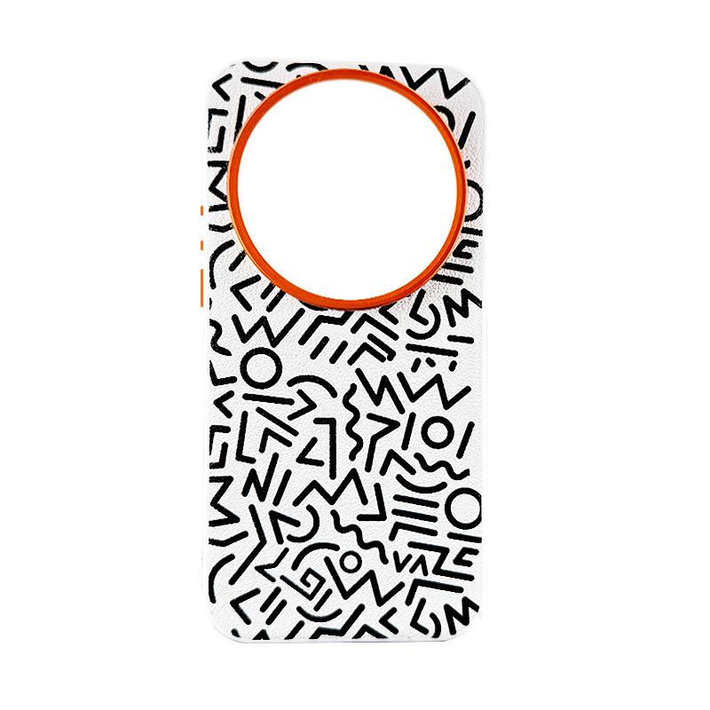 

Painted Plain Leather Phone Case for XiaoMi 17 Ultra Magnetic Suction 17 Pro Max Mi 15 Ultra 13 14 Pro Metal Lens Back Cover Xiaomi 17