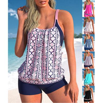 2024 Neue Sommer Damenmode Strand Bademode Tankini Monokini Bademode Zweiteilige Bademode Neue Print Strand Damen Tankini