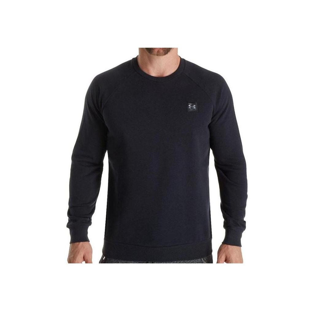 Under Armour Solid Color Crew Neck Pullover Long Sleeve Sweatshirt Men Sweatshirt Gray 1320738-001