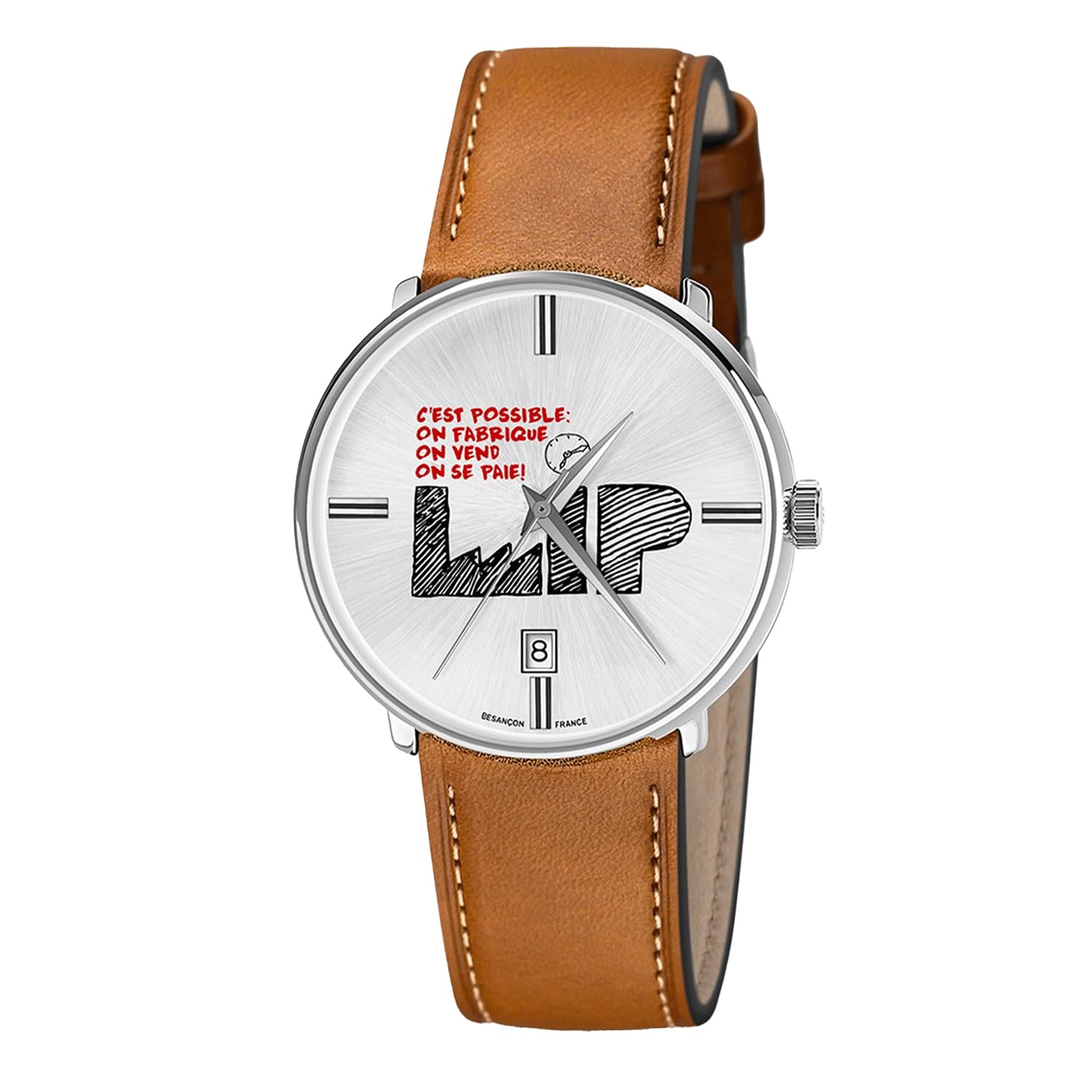 

Authorized Distributor Lip Watch Ladies 671950 Possible Silver Brown Leather [LIP] [C est Possible] C est