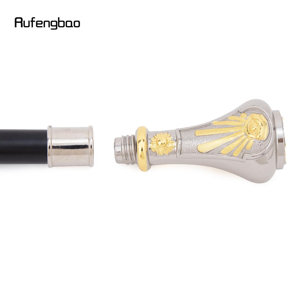 Golden White Freemasonry Freemasons VG Totem  Walking Cane Fashion Walking Stick Gentleman Crosier Knob Walking Stick 93cm