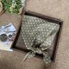 Headscarf summer women's pastoral polka dot silk scarf high-end sense multi-purpose neck protection small scarf triangle scarf scarf women