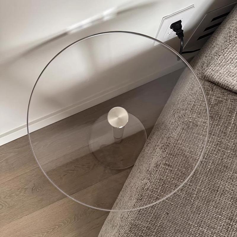 Transparent Coffee Tables Round Acrylic Coffee Table Living Room Center Table Bedside Sofa Tea Tables Portable Home Furniture