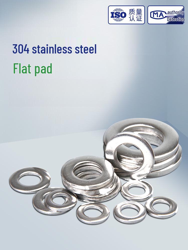 

Thickened 304 Stainless Steel Flat Washer - Oversized Thin Metal Spacer (M3, M4, M6, M8, M12) 3.5*8*0.5【100 pcs】