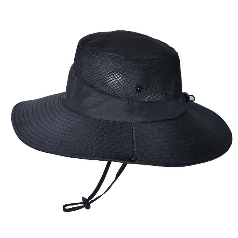 

Polyester Summer Fishing Hat With Large Brim Sun Protection For Outdoor Activities