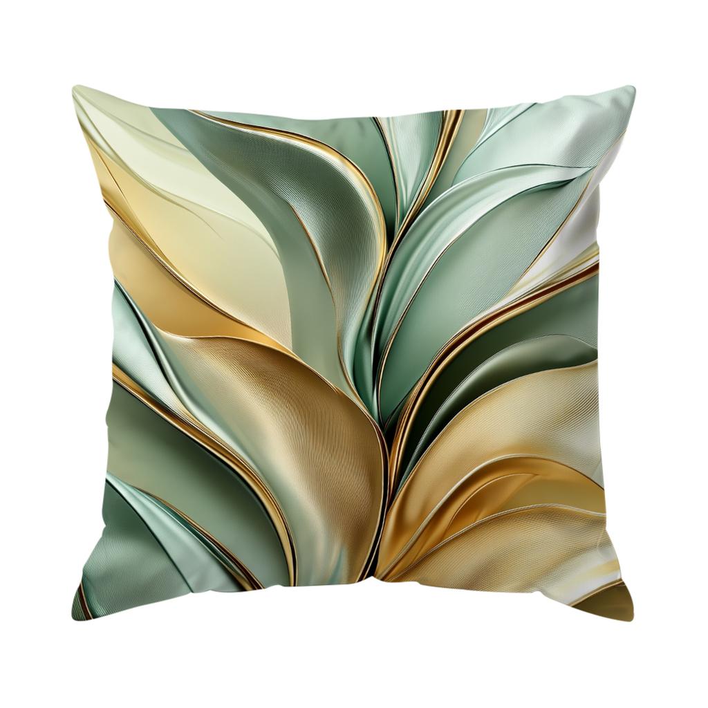 1/4pcs Golden Abstract Leaves Cushions Pillowcase Polyester Cushion Cover Throw Pillow Pillowcover Home Car Sofa Decor