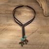 Ethnic Wind Turquoise Double Layer Korean Velvet Collarbone Chain Choker Sweet Cool Simple Necklace Female Jewellery