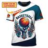 Outdoor Basketball Sports Men's T Shirt Personalization Name Print Short Sleeve Tee Fashion Breathable Clothing Summer Loose Top