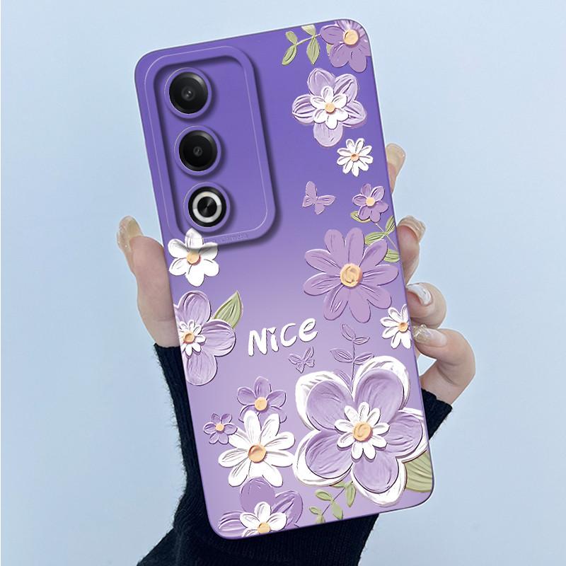For OPPO A80 5G Case Fashion Simplicity Flower Soft Silicone Back Case For OPPO A80 5G CPH2639 Phone Cover OPPOA80 A 80 Fundas