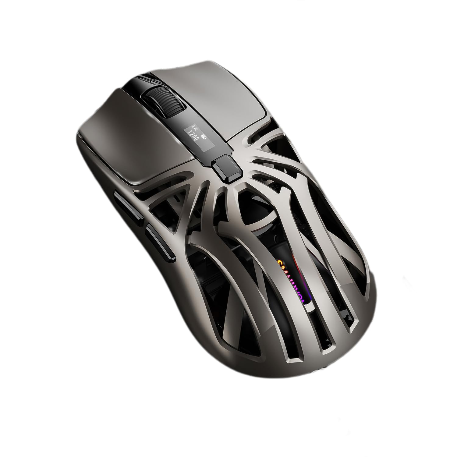 

Wireless Mouse with for Gaming and Office 6 10000 DPI Compatible Gray 3-Mode Connections, Ultra-Lightweight (73g), Use, Bluetooth/2.4G/USB Wired, сірий колір