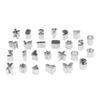 26pcs Stainless Steel Biscuit Number Mold Digital Geometry Chocolate Number Mold Bakery Catering