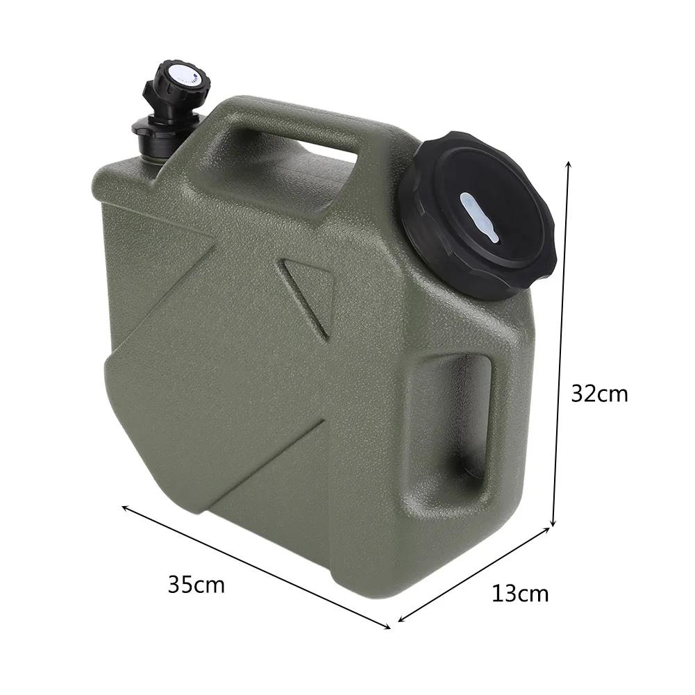 10/12L Outdoor Water Bucket Large-Capacity Portable Camping Water Bag Container with Faucet Driving Water Tank for Picnic Hiking