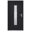 VidaXL Porte d'entrée anthracite 88x200 cm PVC, porte, porte en PVC,, porte d'entrée, porte d'entrée en PVC 3187903