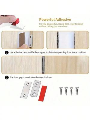 Magnetische Schrankverschlüsse Türstopper Magnet Unsichtbar Soft-Catch Ultradünn Verdeckte Tür Schrank mit Schraube für Möbel