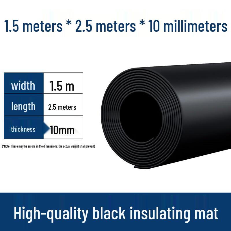 Heavy-Duty Black Rubber Mat (10mm Thick)