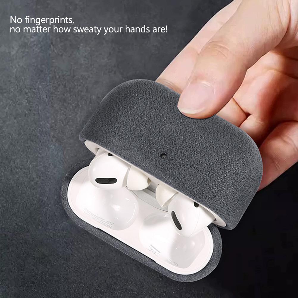 For Airpods Pro 2 Airpods Pro 3 Airpods 4 3 Case Retro Suede Leather Earphone Case Luxury Artificial Leather All Inclusive Case
