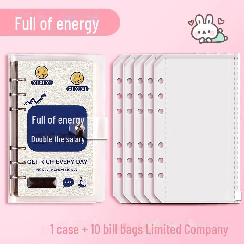 "Large Capacity Cash Deposit Book: Family Finance Management, Loose-Leaf Handbook and Bill Storage Bag"