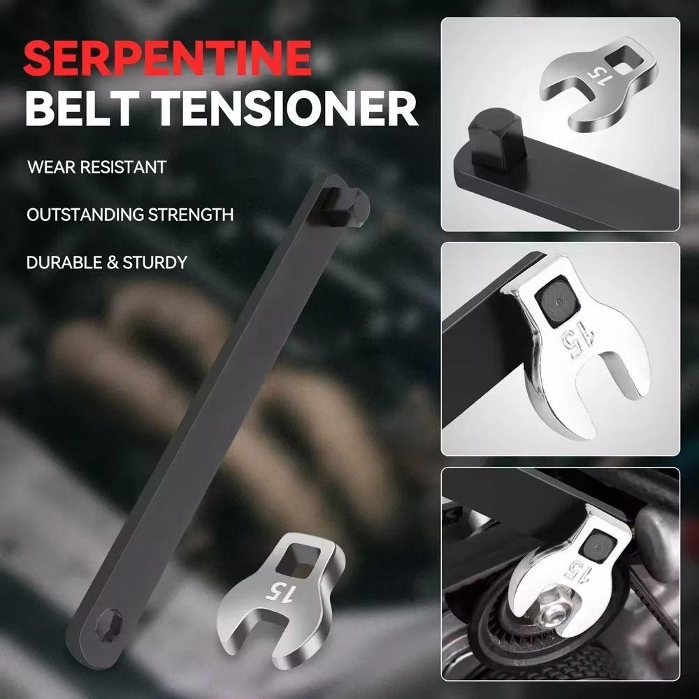 8 Pcs 3/8" Dual-Use Head Belt Tension Adjuster Tool Automotive Repair Kit Workshop Use