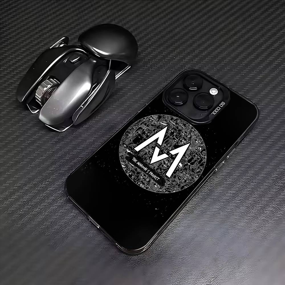 Band Maroon5 Phone Case For iPhone17,16,15,14,13,12,11 Plus,Pro Max Colored Silver Plated Inside Cover