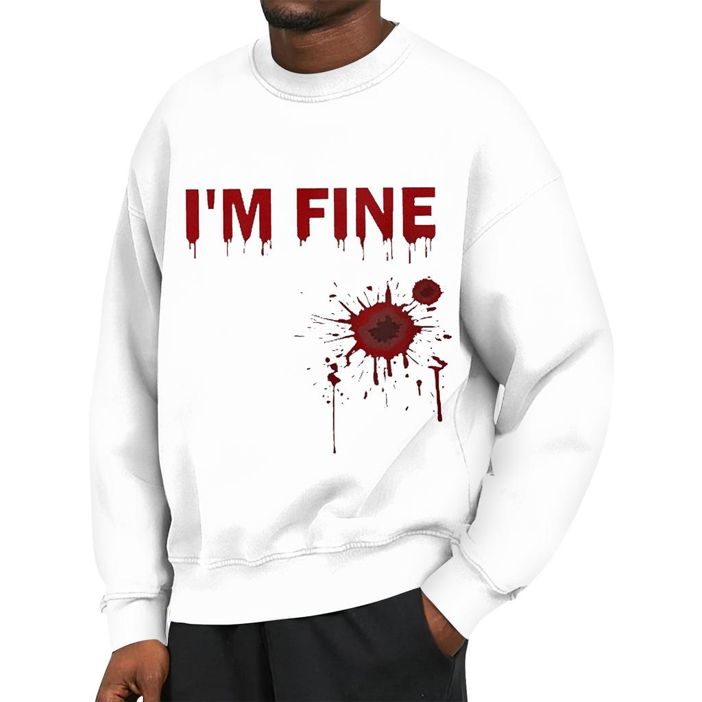 Men'S Printed Sweatshirt Outdoor Ethnic Printed Loose Long Sleeved