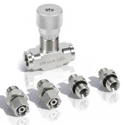 Hydraulic Flowrate Control Valve Fit for STB Series Mini Excavator 0.8 2 Ton 3 8in with M14 Connection Bidirectional