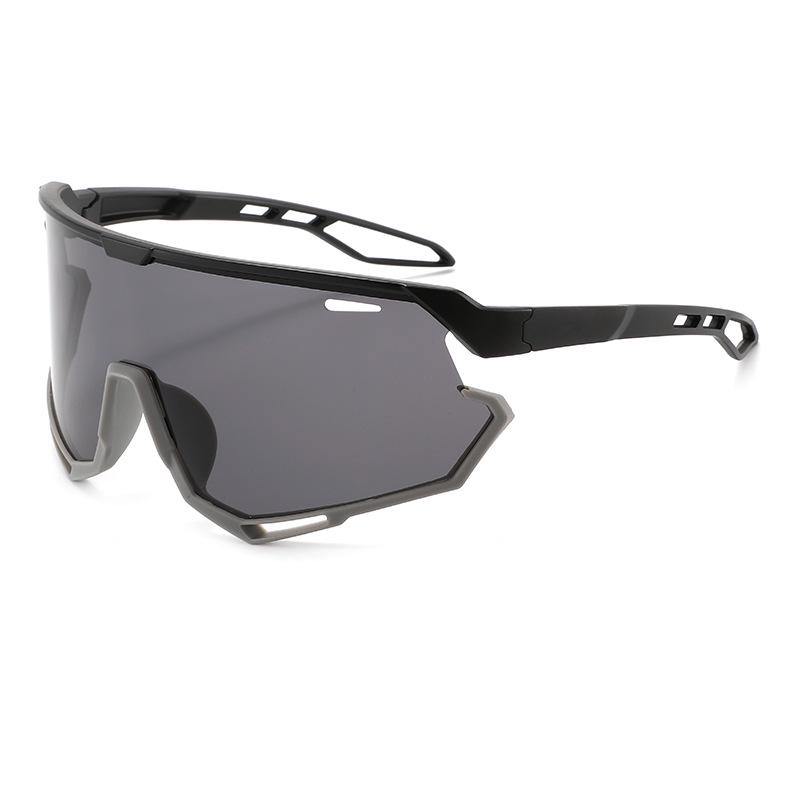 Black Polarized Sports Sunglasses for Cycling, Skiing, and Mountaineering – Large Frame, Windproof, UV Protection