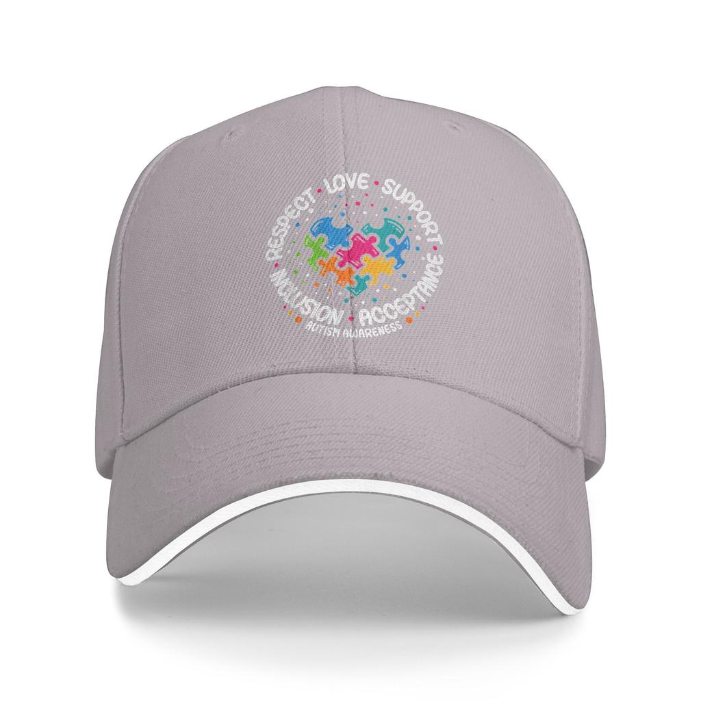 Autism Awareness Respect Love Support Blue Autism Casual Baseball Cap  Running Hippie Trucker Hat Spring Fashion Baseball Caps